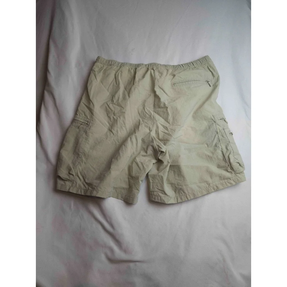 Columbia Sportswear Utility Cargo Shorts Mens Medium Tan Adjustable Waist Hiking
